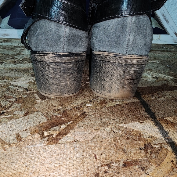 SONOMA Women's Ankle Boots Side Zip, Buckle (Gray Black) - SIZE 9 - Picture 3 of 8